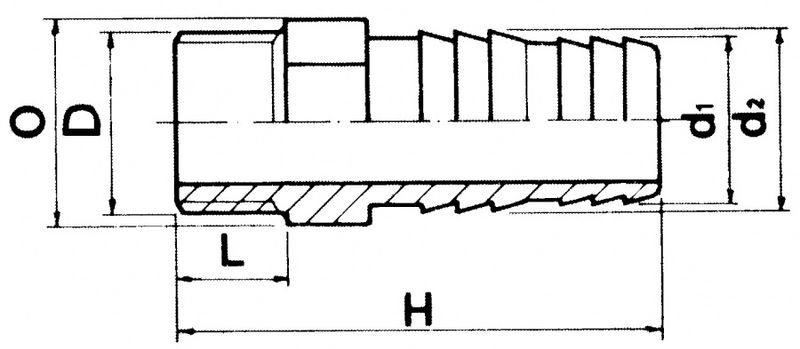 Pvc Slangestuss | 40mm x 1¼“ utv.gj.