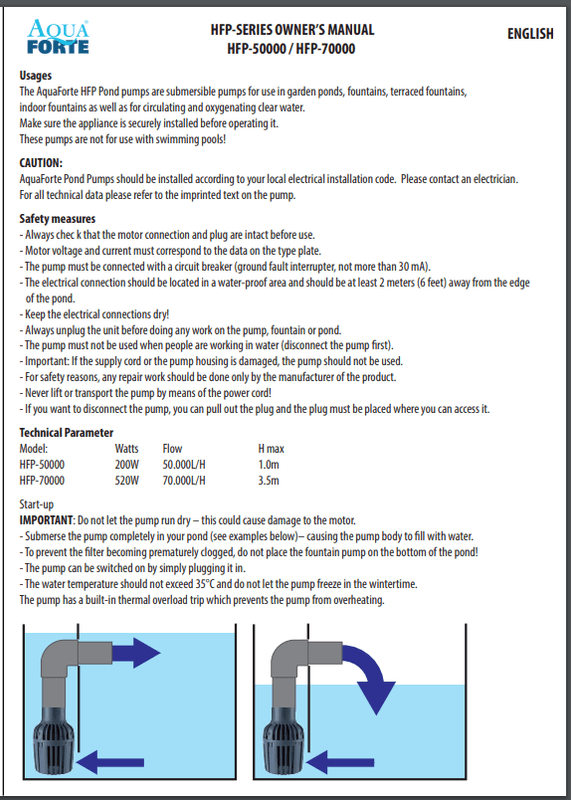 Aquaforte Volumpumpe | HFP-70000