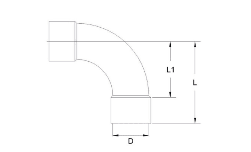 PVC Langbend | 90° Ø110mm PN12,5