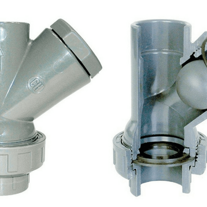 PVC Kule Tilbakeslagsventil | Y-Type 50mm