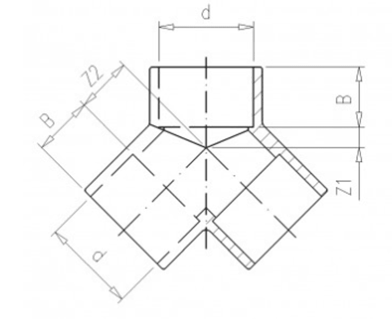 PVC Y-Rør | Lik Y Ø50mm PN16