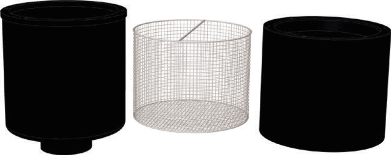Skimmer XL Ø300mm | m/Oppsamler for Ø110mm Rør